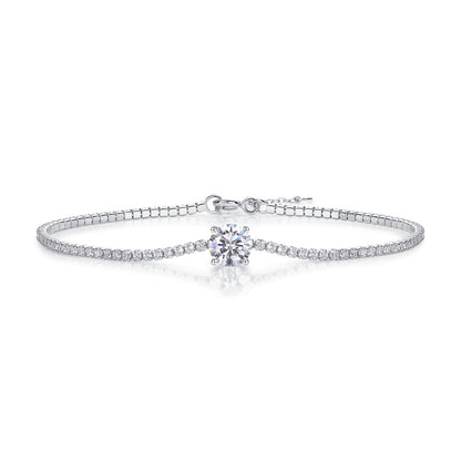 Dawn Dew Beads Luxury Fashion Mossan Diamond Silver Jewelry Comparable To Natural Diamond Bracelet