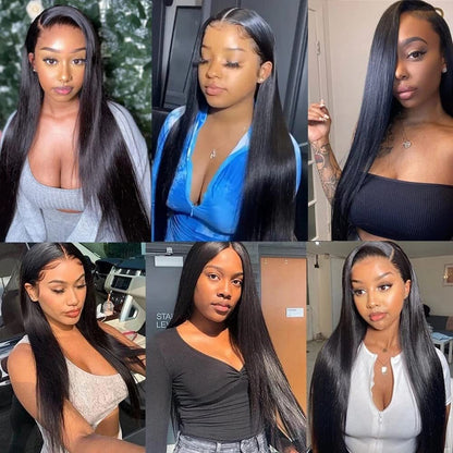Human Hair Bone Straight Wig