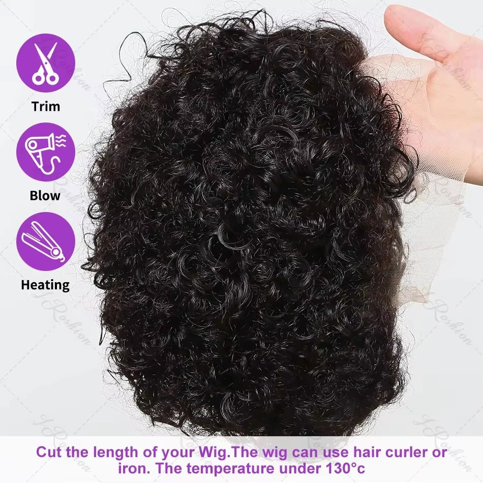 Pixie Wigs For Woman  13x1  Human Hair
